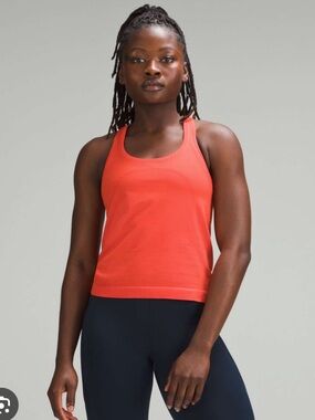 lululemon athletica Racerback Tank Top in red orange